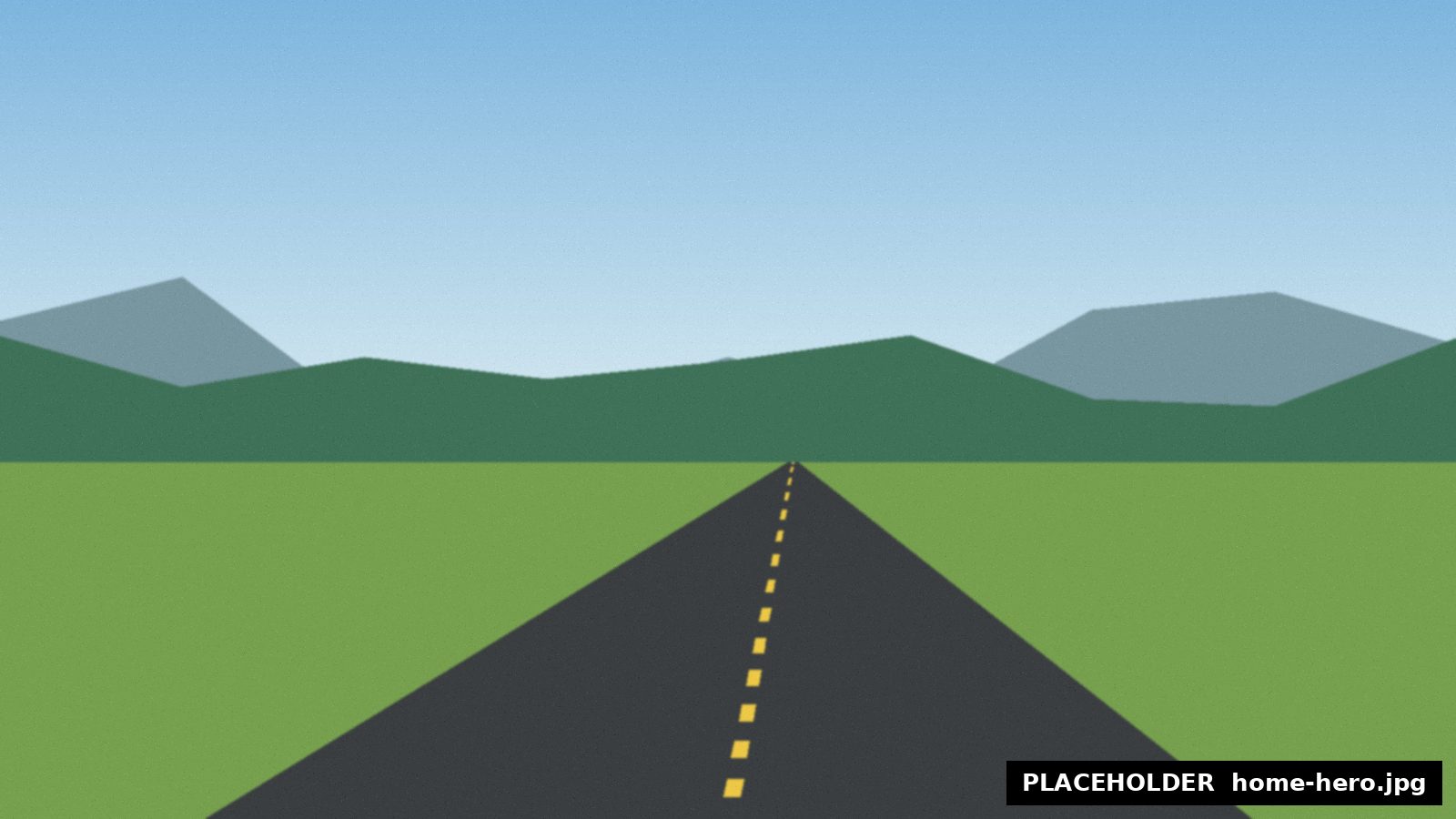 北海道的雙線道路穿過農田，延伸向遠方的山
